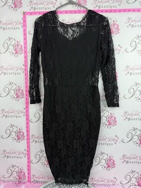 Dress lace floral Classic Black Lace Sheath Dress - Elegant Women's Dress sexy